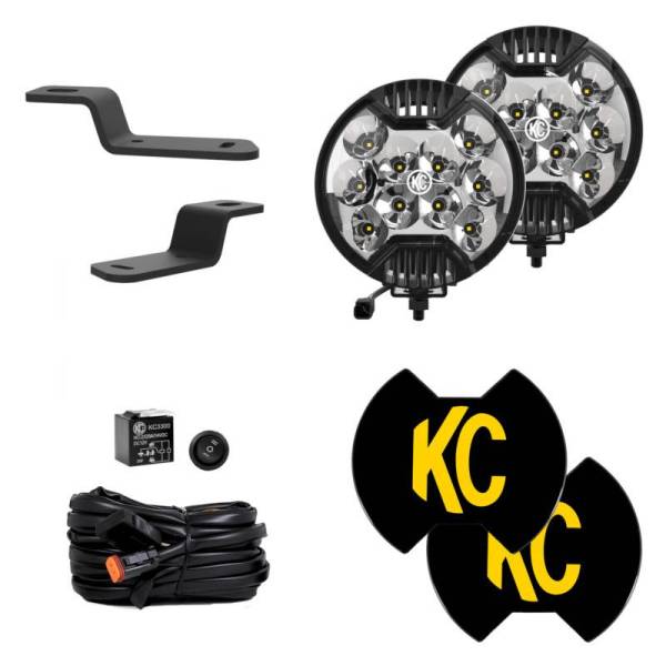 KC HiLites - KC HiLiTES 21+ Ford Bronco SlimLite LED 2-Light System Ditch Light Kit - 97161