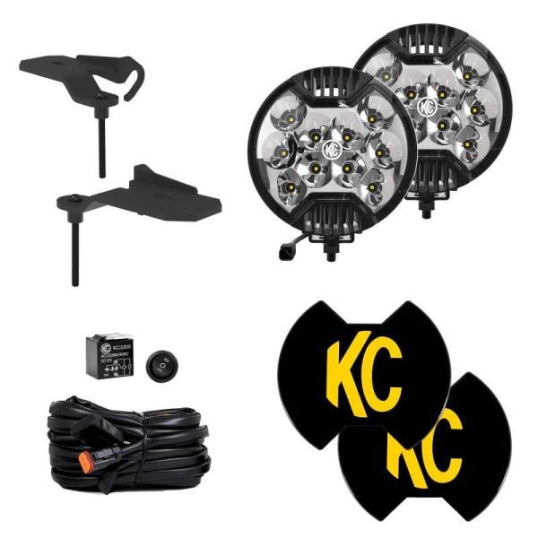 KC HiLites - KC HiLiTES Jeep 392/Mojave SlimLite LED 2-Light Sys Ditch Light Kit - 97167