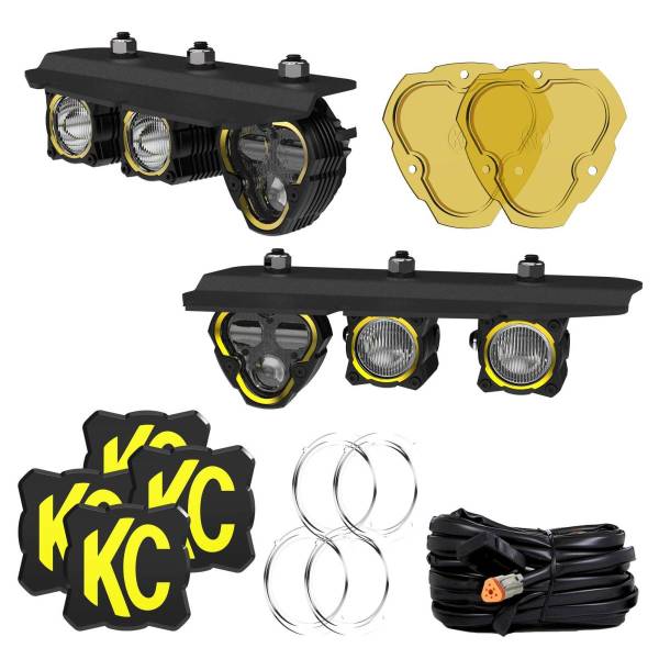 KC HiLites - KC HiLiTES 2021+ Ford Bronco FLEX ERA 3 Dual Mode SAE Fog Light Pocket Kit - 97168