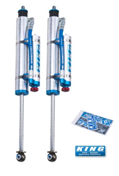 King Shocks - King Shocks 97-06 Jeep Wrangler TJ Front 2.5 Dia Piggy Hose Res Shock 3-5in Lift w/Adjuster (Pair) - 25001-176A