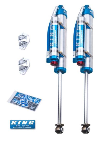 King Shocks - King Shocks 97-06 Jeep Wrangler TJ Rear 2.5 Dia Piggy Hose Res Shock 3-5in Lift w/Adjuster (Pair) - 25001-177A