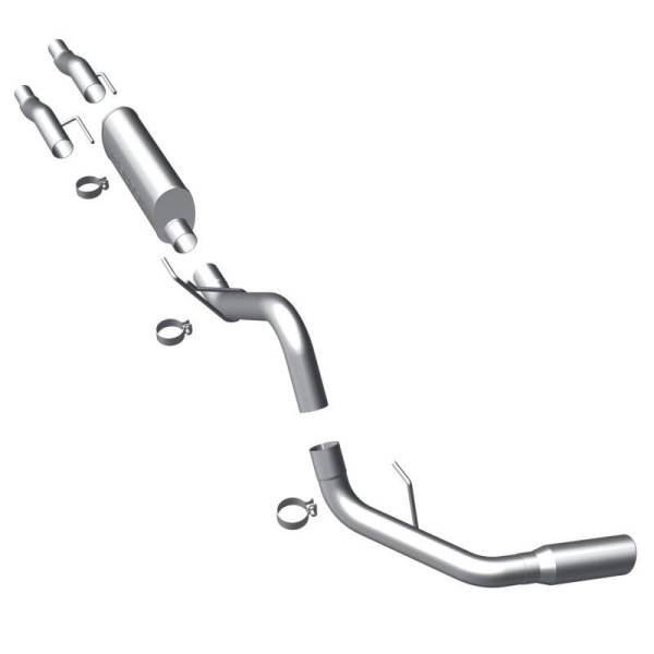 Magnaflow - MagnaFlow 11 Ford F-150 3.7L/5.0L/6.2L SS Catback Exhaust Single Rear Side Exit w/ 4in SS Tips - 15000