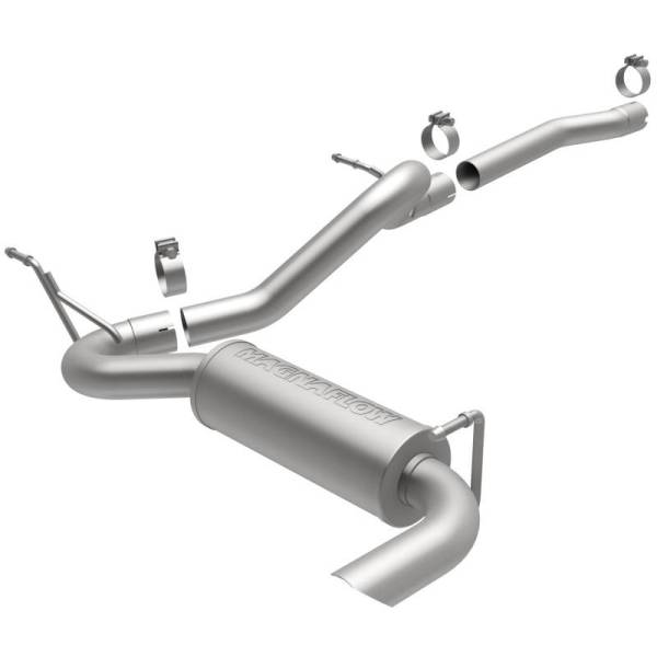 Magnaflow - MagnaFlow 12-14 Jeep Wrangler 3.6L Single Straight Rear P/S Exit Stainless C/b Perf Exhaust-Comp - 15118