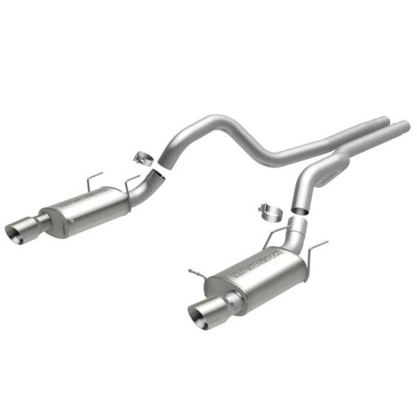 Magnaflow - MagnaFlow 13 Ford Mustang Dual Split Rear Exit Stainless Cat Back Performance Exhaust (Street) - 15149