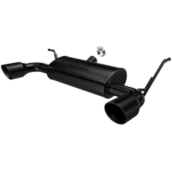 Magnaflow - MagnaFlow 07-17 Jeep Wrangler JK 3.8/3.6L Dual Split Rear Exit Black Axle-Back Exhaust - 15160