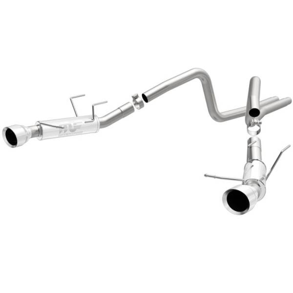 Magnaflow - Magnaflow 2014 Ford Mustang V6 3.7L Comp Series Dual Split Rear Polished Stainless C/B Perf Exhaust - 15245