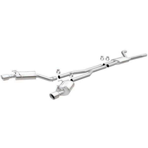 Magnaflow - MagnaFlow Cat-Back Stainless Dual Split Rear Exit 4in Polished Tips 11-15 Chevy Camaro 3.6L V6 - 15353