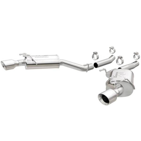 Magnaflow - MagnaFlow Axle-Back Stainless Dual Split 4in Polished Tips 10-15 Chevrolet Camaro Convert. 3.6L V6 - 15354