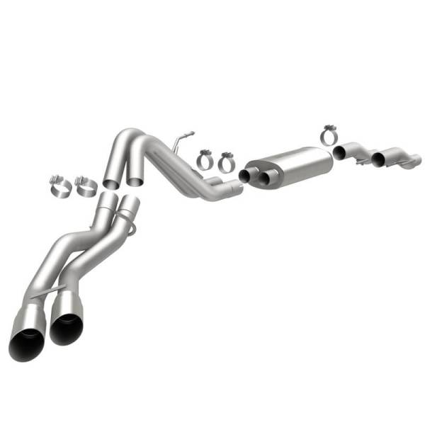 Magnaflow - MagnaFlow 11 Ford F-150 3.7L/5.0L/6.2L SS Catback Exhaust Dual Same Side Exit w/ 3.5in SS Tips - 15461