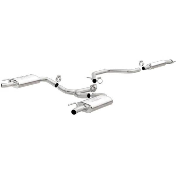 Magnaflow - MagnaFlow Cat-Back SS 2.25/2.5in Dual Split Rear Exit Polished 3in Tip 2015 Chev Impala 3.6L V6 - 19023