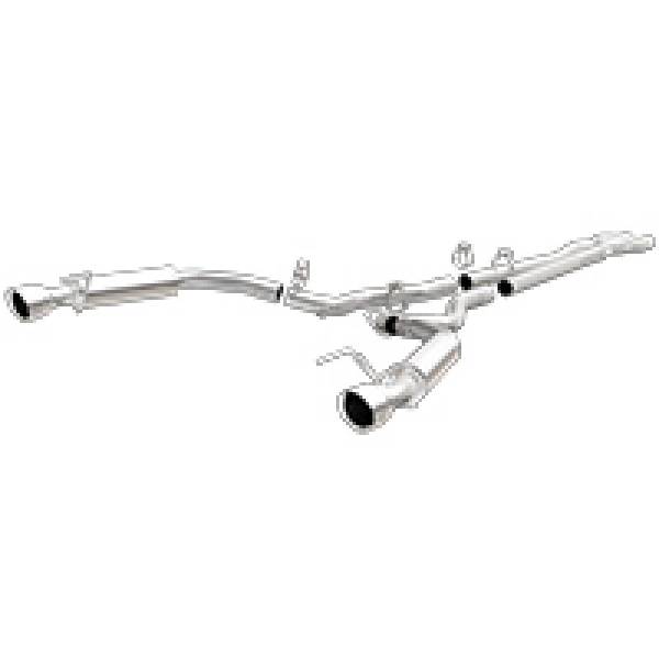 Magnaflow - MagnaFlow Cat Back, SS, 2.5in, Competition, Dual Split Polished 4.5in Tips 2015 Ford Mustang V6 3.7L - 19099