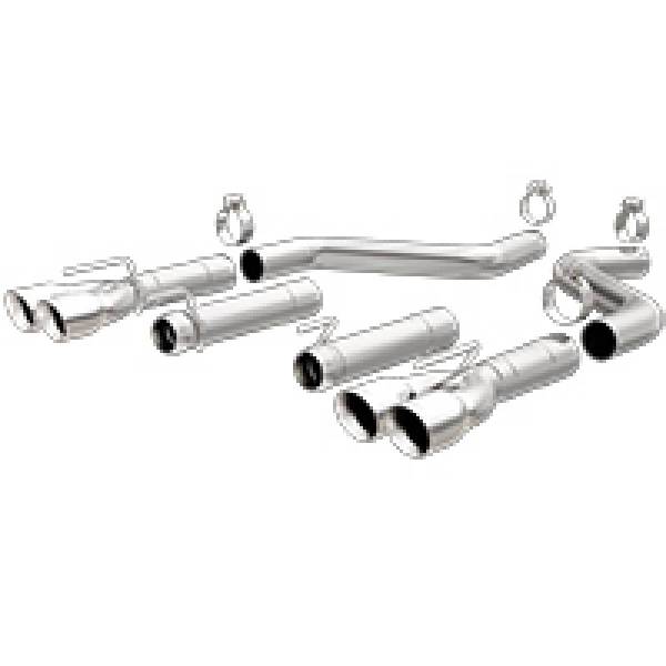 Magnaflow - MagnaFlow Axle-Back, SS, 3in, Quad Split Rear 3.5 Tips 2015 Dodge Challenger incl SRT Hellcat - 19206