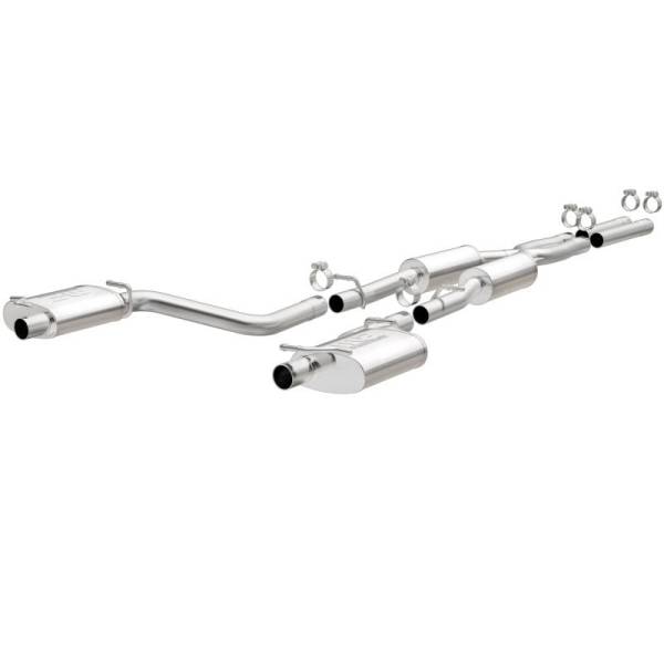 Magnaflow - MagnaFlow Cat-Back SS 2.5in Dual Split Rear Exit (OEM Tips) 15-16 Dodge/Chrysler Charger/300 5.7L V8 - 19226