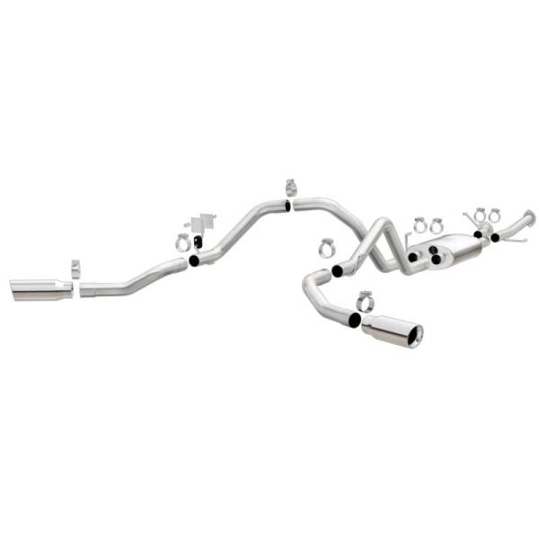 Magnaflow - MagnaFlow Cat-Back 10-15 Toyota Tundra SC LB / CC SB 4.6L/5.7L V8 SS 2.5 Dual Split Rear 4in Tip - 19232