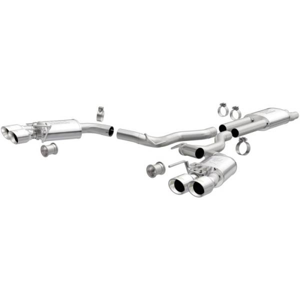 Magnaflow - MagnaFlow SYS Cat-Back 2018 Ford Mustang GT 5.0L Street Dual Exit Polished 4in Tips - 19370