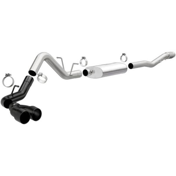 Magnaflow - MagnaFlow CatBack 14-18 GMC Sierra 1500 V8-6.2L Polished Stainless Exhaust w/ Black Coated Tips - 19378