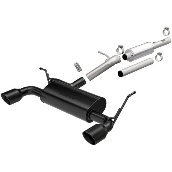 Magnaflow - MagnaFlow 2018+ Jeep Wrangler 3.6L 409 SS Dual Split Rear Exit Black Tips Cat-Back Exhaust - 19417