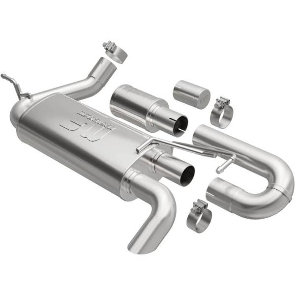 Magnaflow - MagnaFlow 07-18 Jeep Wrangler JK Overland Series Axle-Back Exhaust System - 19668