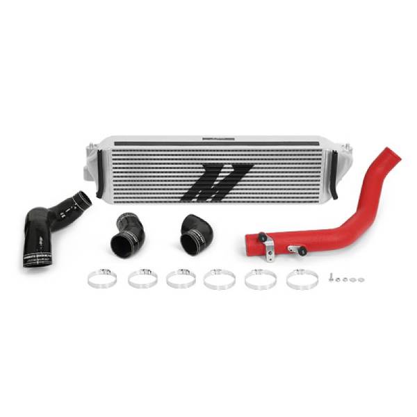 Mishimoto - Mishimoto 2017+ Honda Civic Type R Intercooler Kit - Silver Intercooler Red Piping - MMINT-CTR-17KSLWRD