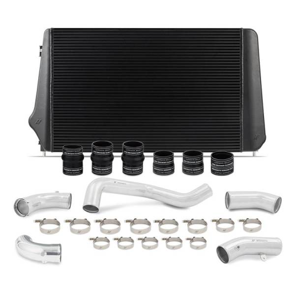 Mishimoto - Mishimoto 17-19 GM L5P Duramax Intercooler Kit - Black w/ Polished Pipes - MMINT-DMAX-17KBKP