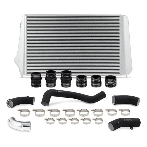 Mishimoto - Mishimoto 17-19 GM L5P Duramax Intercooler Kit - Silver w/ WBK Pipes - MMINT-DMAX-17KSLBK