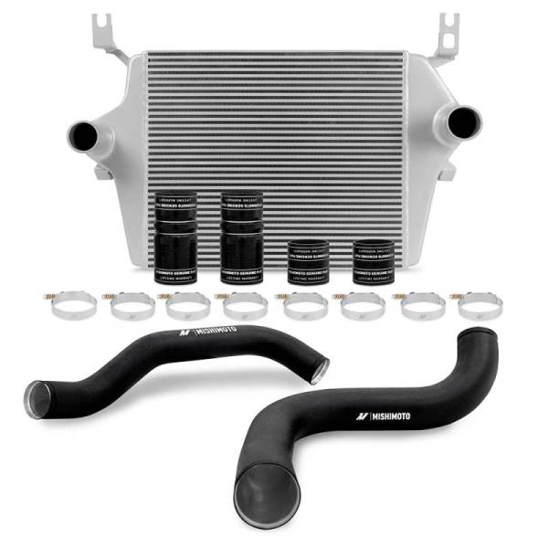 Mishimoto - Mishimoto 99-03 Ford 7.3L Powerstroke PSD Silver Intercooler Kit w/ Black Pipes - MMINT-F2D-99KSLBK