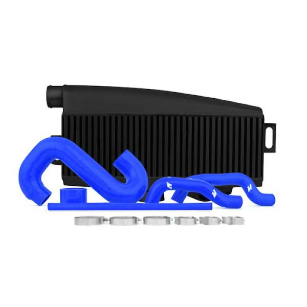 Mishimoto - Mishimoto Subaru 02-07 WRX/04-07 STi Top-Mount Intercooler Kit - Powder Coated Black & Blue Hoses - MMTMIC-WRX-01BKBL