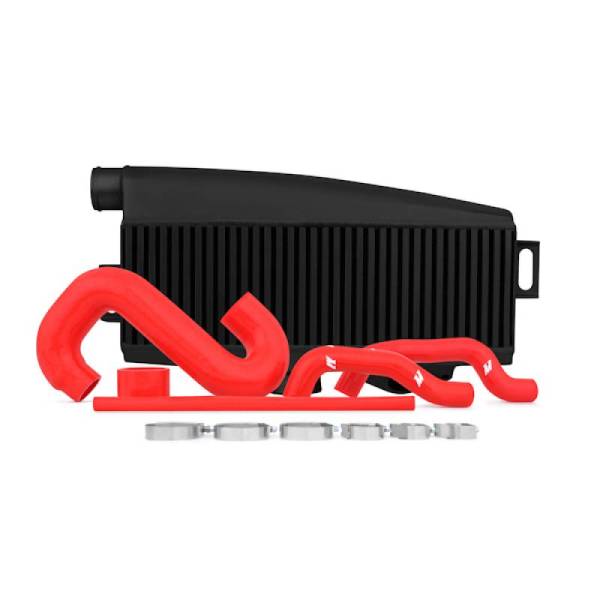 Mishimoto - Mishimoto Subaru 02-07 WRX/04-07 STi Top-Mount Intercooler Kit - Powder Coated Black & Red Hoses - MMTMIC-WRX-01BKRD