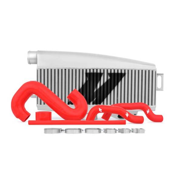 Mishimoto - Mishimoto Subaru 02-07 WRX/04-07 STi Top-Mount Intercooler Kit - Powder Coated Silver & Red Hoses - MMTMIC-WRX-01SLRD