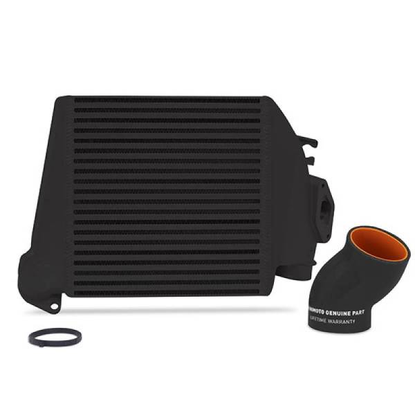 Mishimoto - Mishimoto 08-14 Subaru WRX Top-Mount Intercooler Kit - Powder Coated Black & Black Hoses - MMTMIC-WRX-08BKBK