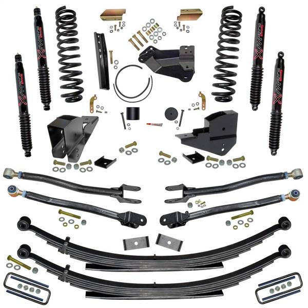 Skyjacker - Skyjacker 4 In. Suspension Lift Kit 4-Link w/ Black MAX Shocks - F234524KS-B