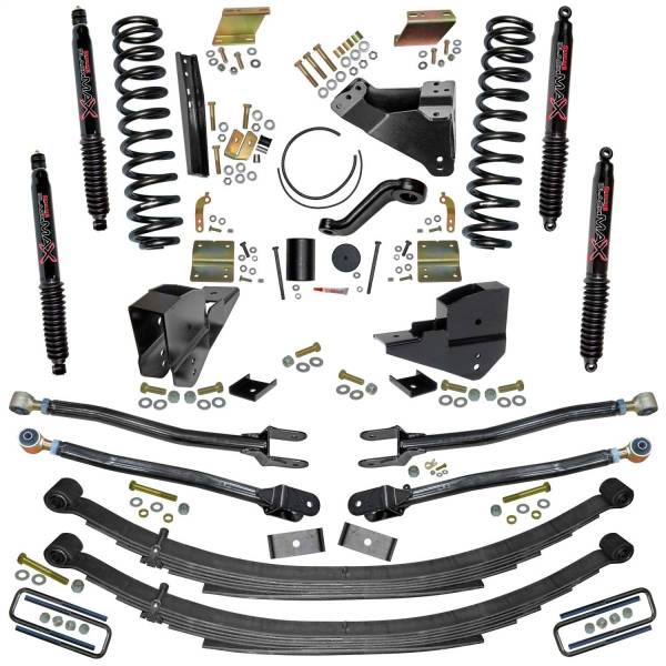 Skyjacker - Skyjacker 6 In. Suspension Lift Kit 4-Link w/ Black MAX Shocks - F236524KS-B