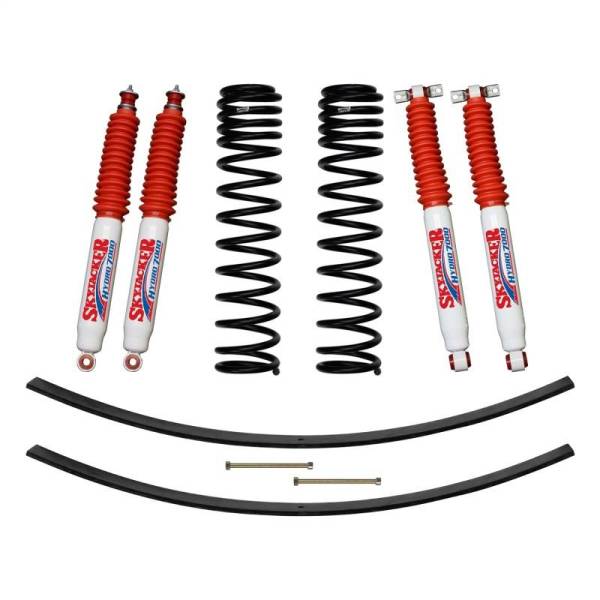 Skyjacker - Skyjacker 84-01 XJ 3in FR Dual Rate Long Coil Suspension Kit w/ RR Add-A-Leafs/Hydro 7000 Shocks - JC301BPHLT