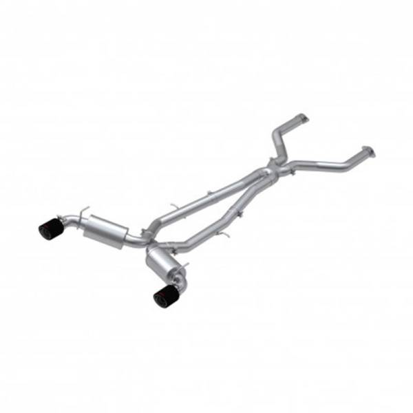 MBRP - MBRP 17-19 Infiniti Q60 3.0L RWD/AWD Cat Back Dual Rear w/ Carbon Fiber Tips - S44043CF