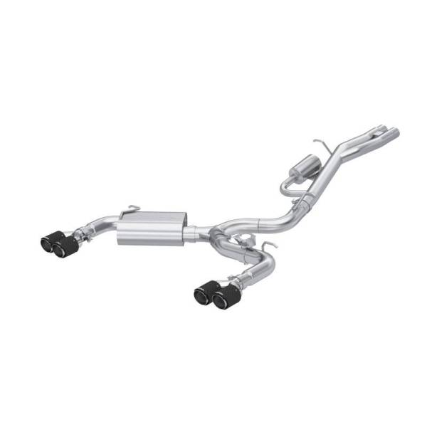 MBRP - MBRP 2017-2020 Audi RS3 3in Cat-Back Exhaust Dual Split Rear w/ Carbon Fiber Tips - S46103CF