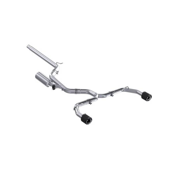 MBRP - MBRP 2022 VW Golf GTI MK8 T304 SS 3in Cat-Back Exhaust 2.5in Dual Split Rear w/ Carbon Fiber Tips - S46173CF