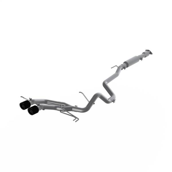 MBRP - MBRP 13-18 Hyundai Veloster Turbo Dual Exit T409 2 1/2in Cat Back w/ Carbon Fiber Tips - S47034CF