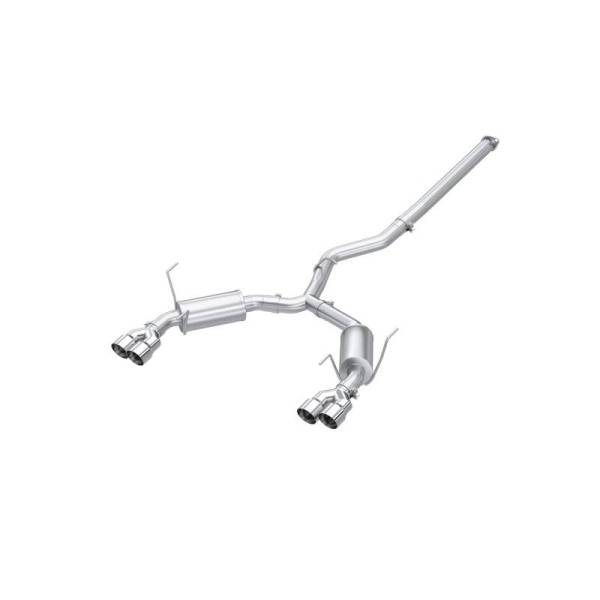 MBRP - MBRP 2022+ Subaru WRX 3in Cat-Back Dual Split Rear Quad Tips Street Profile Exhaust - S4807304