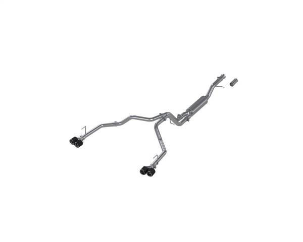 MBRP - MBRP 2021+ Chevy Tahoe / GMC Yukon T304 SS 3in Cat-Back Dual Split Exhaust w/ Quad Carbon Fiber Tips - S50573CF