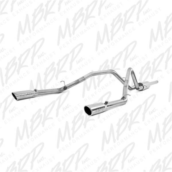 MBRP - MBRP 14 Chevy/GMC 1500 Silverado/Sierra 4.3L V6/5.3L V8 Dual Split Rear T409 3in Cat Back Exhaust - S5084409