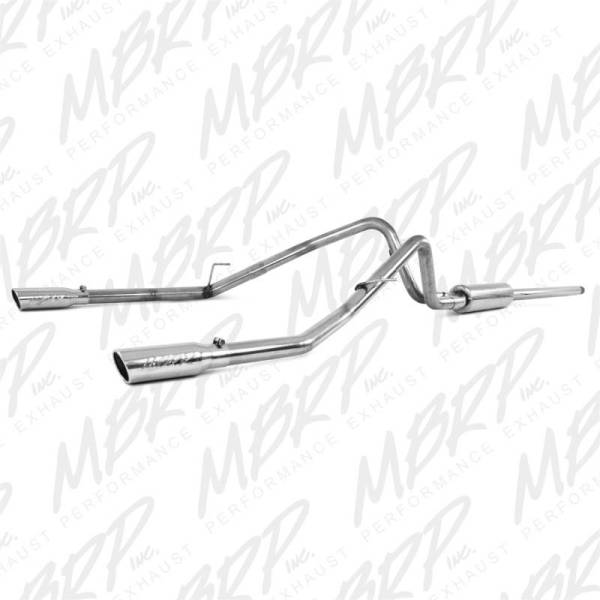 MBRP - MBRP 2004-2008 Ford F150 4.6/5.4L EC/CC-SB Cat Back Dual Split Rear - S5202409