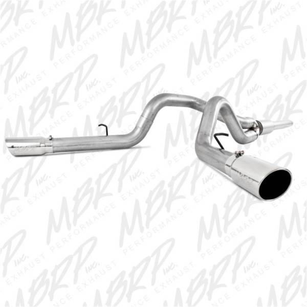 MBRP - MBRP 1999-2004 Ford F-250/350 V-10 Cat Back 4 Dual Split Side - S5208AL