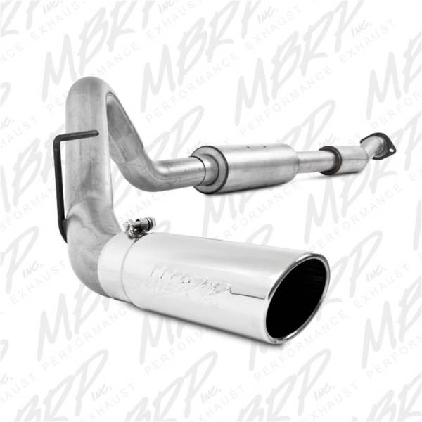 MBRP - MBRP 11-13 Ford F150 SVT Raptor 6.2L EC-SB/CC-SB 3.5in Cat Back Single Exit Alum Exhaust System - S5228AL