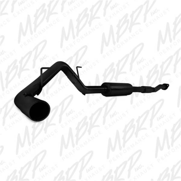 MBRP - MBRP 11-14 Ford F150 3in Cat Back Single Side Exit Black Coated Exhaust System - S5230BLK