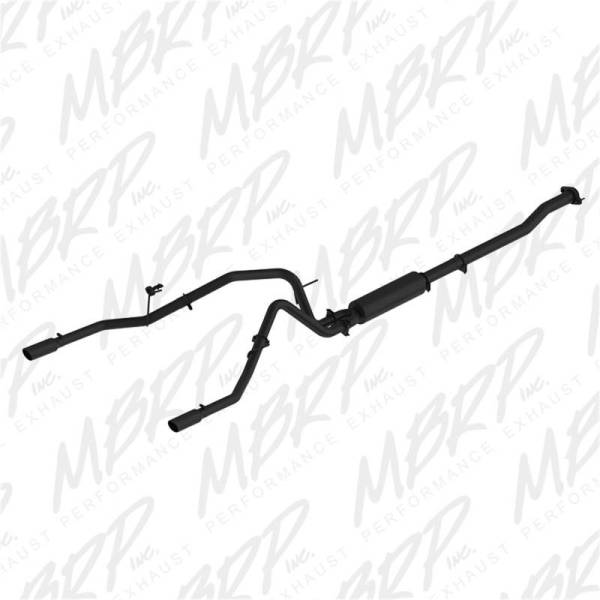 MBRP - MBRP 11-14 Ford F-150 V6 Ecoboost Black Coated 2.5in Cat-Back Dual Rear Exit Exhaust System - S5240BLK