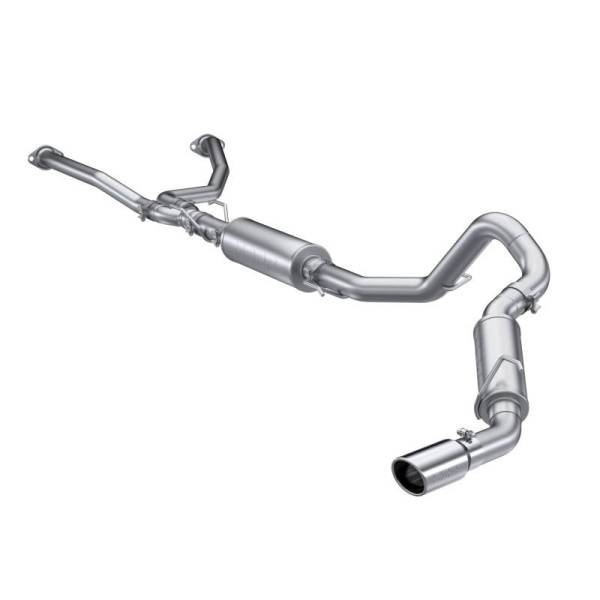 MBRP - MBRP 2022 Toyota Tundra 3.5L Dual Cat-back 4in Single Side Exit Rolled Tip - Aluminized Steel - S5301AL