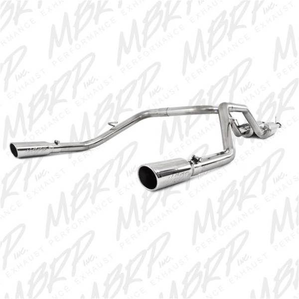 MBRP - MBRP 2009-2010 Toyota Tundra 5.7L EC-Std. & SB/CC-SB Cat Back Dual Split Rear - S5312409