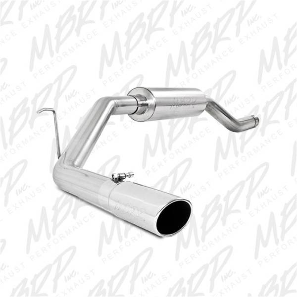 MBRP - MBRP 00-06 Toyota Tundra All 4.7L Models Resonator Back Single Side Exit Aluminized Exhaust System - S5330AL