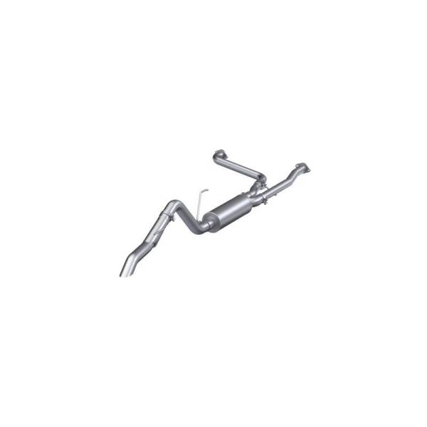 MBRP - MBRP 22-23 Nissan Frontier 3.8L 3in Tip 3in Cat Back Turndown Exit Street Profile - Aluminized Steel - S5409AL