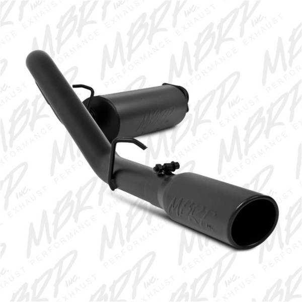 MBRP - MBRP 2000-2006 Jeep Wrangler (JK) Inline-4 2.5L Inline-6 4.0L Cat Back Single Side - S5500BLK